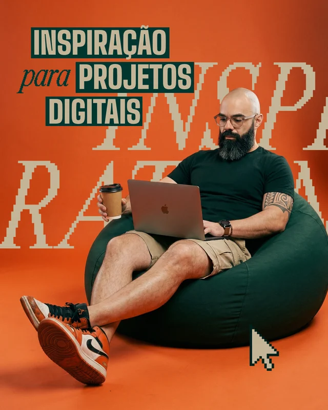 Inspiration for digital projects: Leo Becker using a laptop.