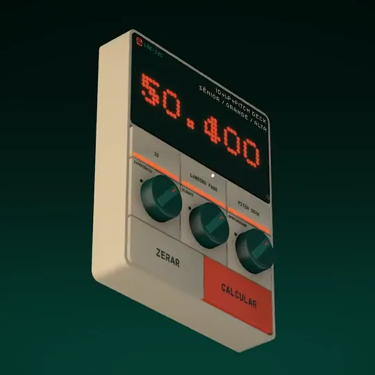 Calculator, looping animation